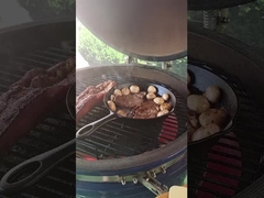 SGS 24 azules de cielo oscuros a prueba de calor de la parrilla de Kamado de la pulgada