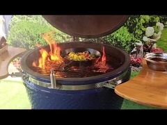 SGS 24 azules de cielo oscuros a prueba de calor de la parrilla de Kamado de la pulgada