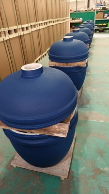 Burbuja azul con vidrio de carbón Kamado Grill 27 pulgadas BBQ
