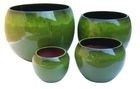 Potes al aire libre los 58cmx41cm de cerámica verdes para las plantas